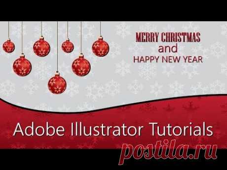 Illustrator Tutorial Merry Christmas Card Design