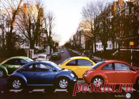 Реклама Volkswagen в стиле The Beetles