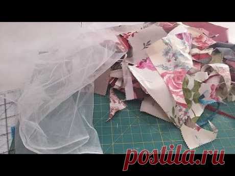 DIY / An original and beautiful sewing project from scraps of fabric / Patchwork for beginners