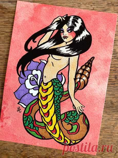 American Traditional Snake Tattoo Pinup Art Print Southwest - Etsy Chile