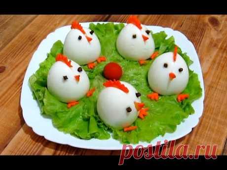 Вкусно - Праздничная #ЗакускаПЕТУШКИ Фаршированные Яйца #Рецепт