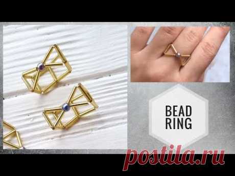 Мастер-класс: Кольцо из стекляруса и бусин | Tutorial - Ring made of glass beads and beads