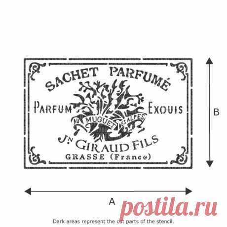 Sachet Parfume Lily of the Valley Flower Stencil French Label Stencil de The Stencil Studio. Plantillas shabby chic reutilizables 10656 - Etsy Chile