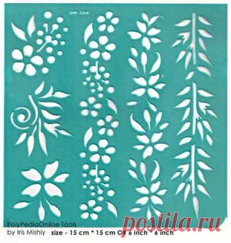 Stencil Flower Border Pattern Reusable Adhesive Flexible Henna Sticker Tattoo | eBay