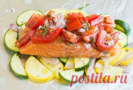 Как приготовить лосось в фольге с овощами.  - рецепт, ингредиенты и фотографии
