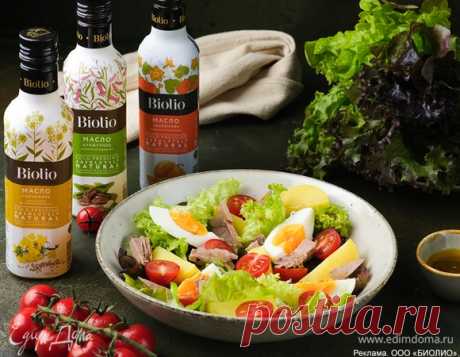 Салат с тунцом, картофелем и яйцами, пошаговый рецепт на 1180 ккал, фото, ингредиенты - Биолио