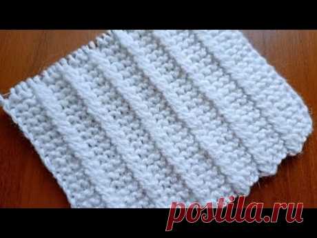 Очень простой узор из 2- х рядов. Knitting pattern.