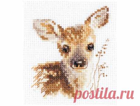 Animal Portraits. Fawn Cross Stitch Kit, code 0-195 Alisa | Buy online on Mybobbin.com