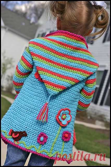 Crochet Springtime Friends Hoodie pattern by Anji Beane