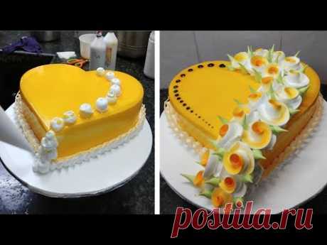 Heart Shape Anniversary cake Design |Anniversary Cake design |Flowers Cake decorating|New Cake Wala