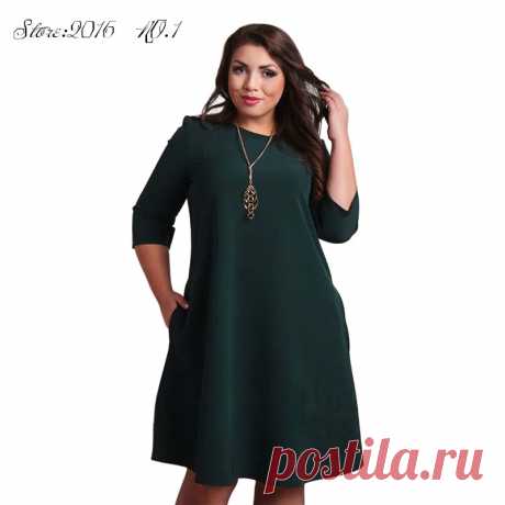 рукава платья Picture - More Detailed Picture about NEW Arrival Hot Fashion Women Plus Size Summer 3/4 Sleeve Dress Beach Casual Sundress H34 for Casual/Party/Club Picture from 2016 NO.1 | Aliexpress.com | Alibaba Group