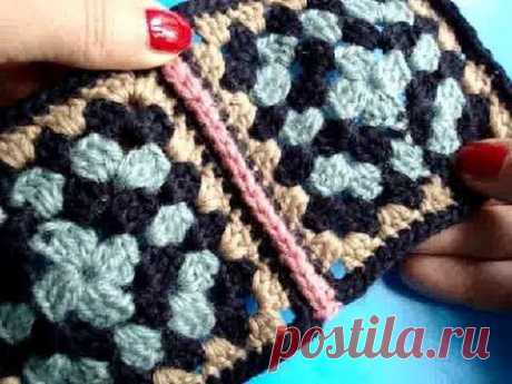 Вязание крючком Урок 232 Соединение мотивов 3 Crochet motif