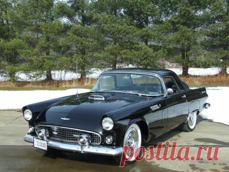 1955 Black Ford Thunderbird coupe