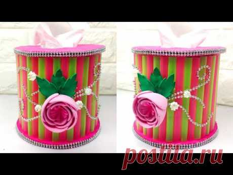 Tempat Tisu Unik Dari Sedotan || Tissue Box Ideas || tissue box from a straw