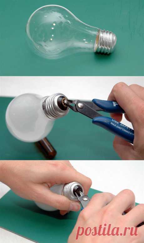 Как правильно разобрать лампочку