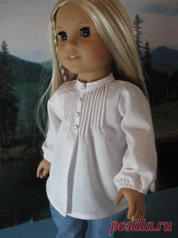 18 inch Doll Clothes American Girl Pintuck Peasant Blouse for Julie