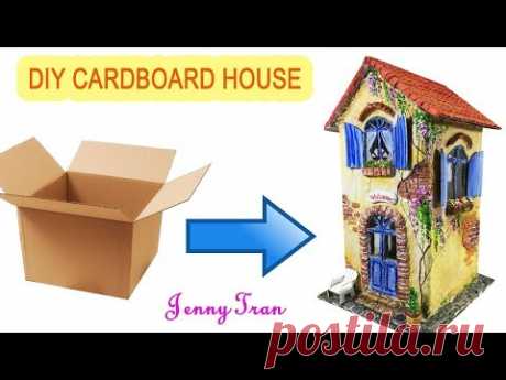 How to Build a Cardboard House using DAS clay and Acrylic paints