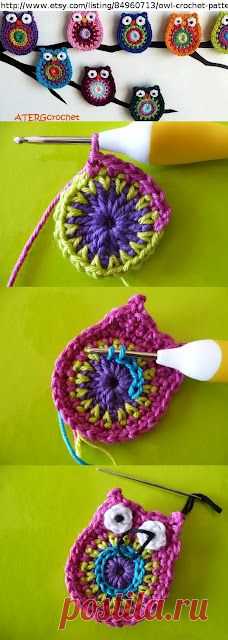 Crochet pattern OWL key ring by ATERGcrochet