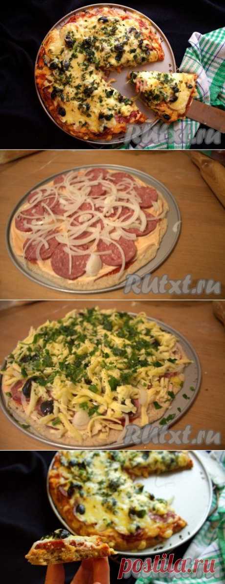 Пицца на бездрожжевом тесте (рецепт с фото) | RUtxt.ru