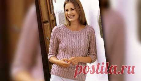 Узорчатый пуловер | Loveknitting.ru