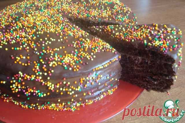 Торт "Шоколад на кипятке" на сковороде - рецепт простой, экономичный, а результат отличный!