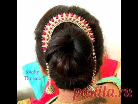 Bahubali Inspired Hair Accessory | Easy Tutorial  | Bridal Hair Accessory | www.knottythreadz.com !!