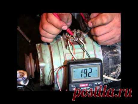 Подключение 3-х фазного двигателя, на 220 вольт - YouTube