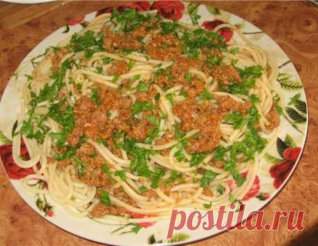 Спагетти с соусом "А-ля Болоньез" – кулинарный рецепт