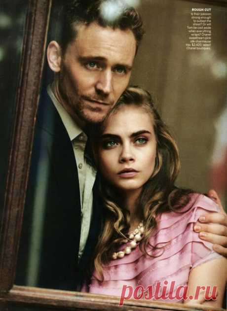 Cara Delevingne &amp; Tom Hiddleston for Vogue US by Peter Lindbergh #style@looksima