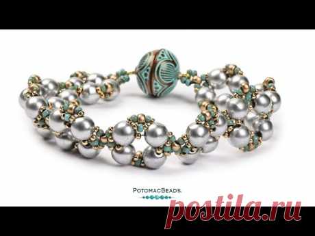 RounTrio RAW Link Bracelet Tutorial - DIY Jewelry Making Tutorial by PotomacBeads