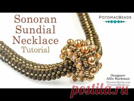 This video tutorial from Allie at Potomac Bead Company shows you how to make her &quot;Sonoran Sundial&quot; necklace design. Find a list of supplies in the descriptio...