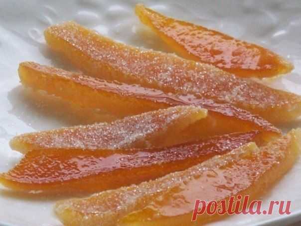 Как приготовить цукаты из апельсиновых корочек - рецепт, ингридиенты и фотографии