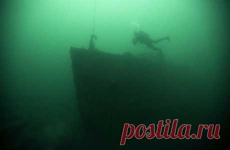 Финские дайверы изучают уникальное затонувшее российское судно | В мире