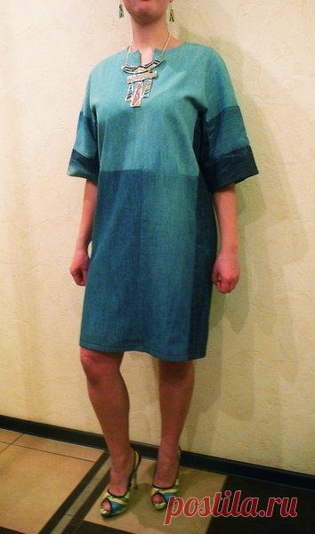 Джинсовое платье-мешок своими руками | Сайт о переделках Вторая Улица | Яндекс Дзен