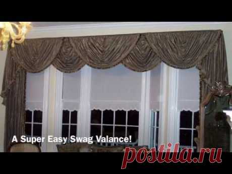 All you need is very basic sewing skills to achieve this elegant looking swag valance! These are normally stapled to a board but can easily be modified to ro...