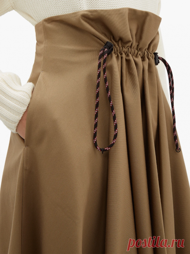 Ayeme paperbag-waist cotton twill midi skirt | Golden Goose | MATCHESFASHION US - 13 dress Skirt 2018 ideas | How Do It Info
