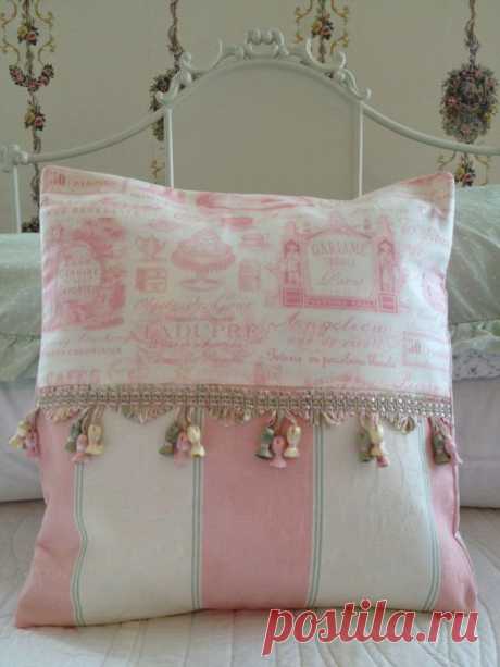 French Country Pillow Cover, Sham, Cottage Chic, Pillow Cover, Shabby Chic…