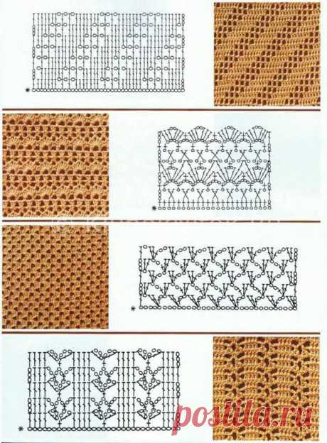 Ажурные рисунки крючком Схемы вязания, вышивания, модели и узоры спицами. Вязание крючком для начинающих и профессионалов со схемами и описанием. Каждый день новая схемы и мастер классы.