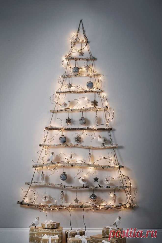 Настенная новогодняя елка своими руками: 26 идей для дома и офиса