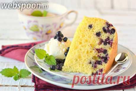 Бисквитный пирог с черникой в мультиварке на Webspoon.ru