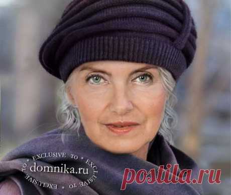 Простая вязаная шапка для пожилых женщин старше 60 лет на осень 2020 года