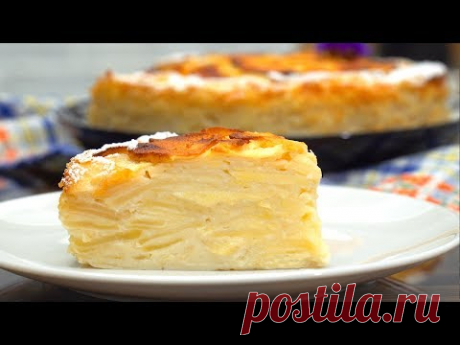 Мало теста, много начинки! НЕВИДИМЫЙ ЯБЛОЧНЫЙ ПИРОГ | Кулинарим с Таней
