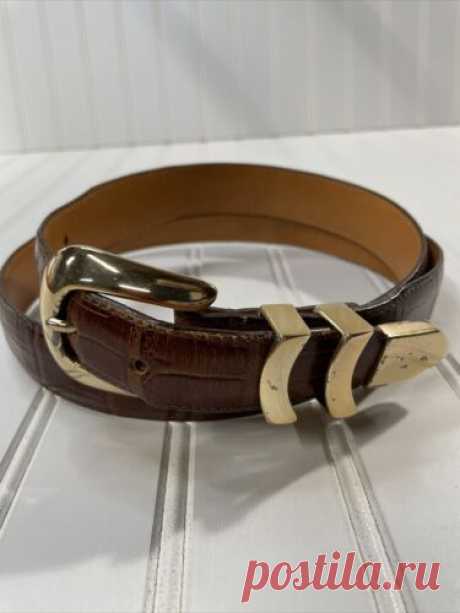 Onyx by Brighton Vintage Brown Crocodile Leather Print Belt Size 42  | eBay Find many great new & used options and get the best deals for Onyx by Brighton Vintage Brown Crocodile Leather Print Belt Size 42 at the best online prices at eBay! Free shipping for many products!