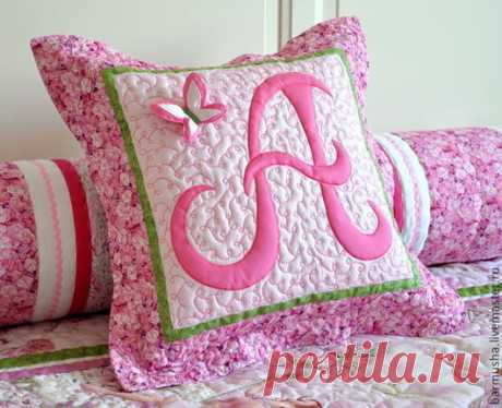 Купить Текстильный комплект для детской "Цветочные феи" - розовый, лоскутное шитье, лоскутное одеяло