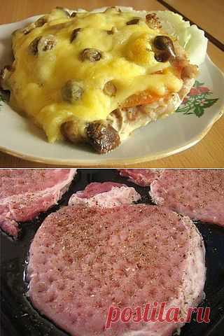 Мясо по-купечески (с грибами)" - Простые рецепты Овкусе.ру