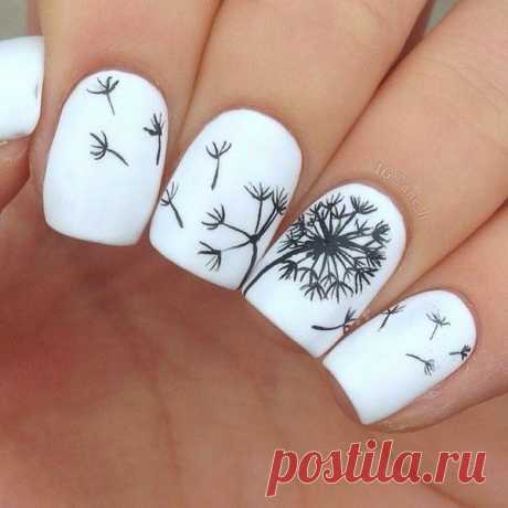 Cute Dandelion Nail Art Designs - Hative