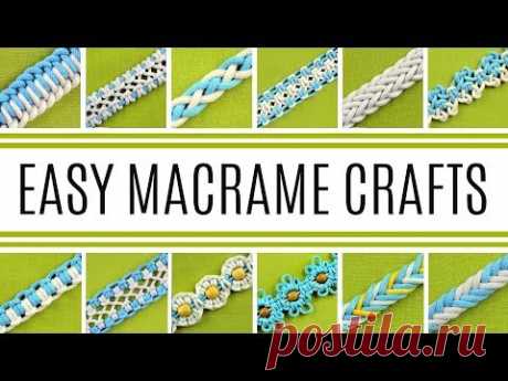 21 Easy Macrame Crafts, Knots, Patterns, Braids For Beginners &amp; Beyond - YouTube