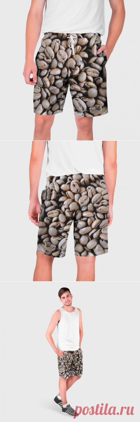 Мужские шорты 3D Кофе зёрна - купить по цене 2090 руб в интернет-магазине Всемайки, арт 3650113
