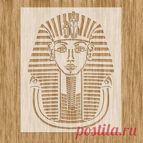 Egyptian Pharaoh King TUT Stencil Sku SE0103 8.5 x