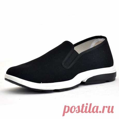 Men Old Peking Non Slip Soft Sole Casual Slip On Cloth Shoes - US$22.35